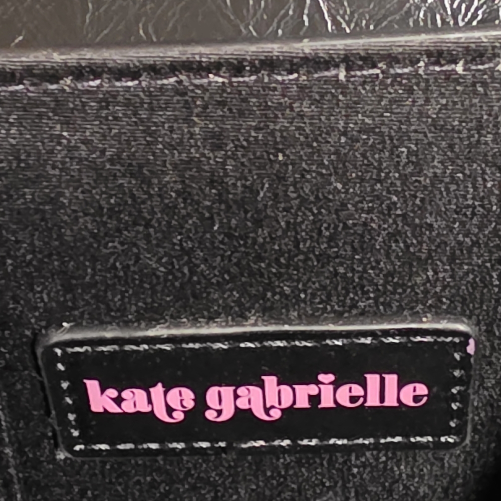 Kate Gabrielle Black Faux Leather Tote / Shoulder Bag – Gently Used - Picture 9 of 12
